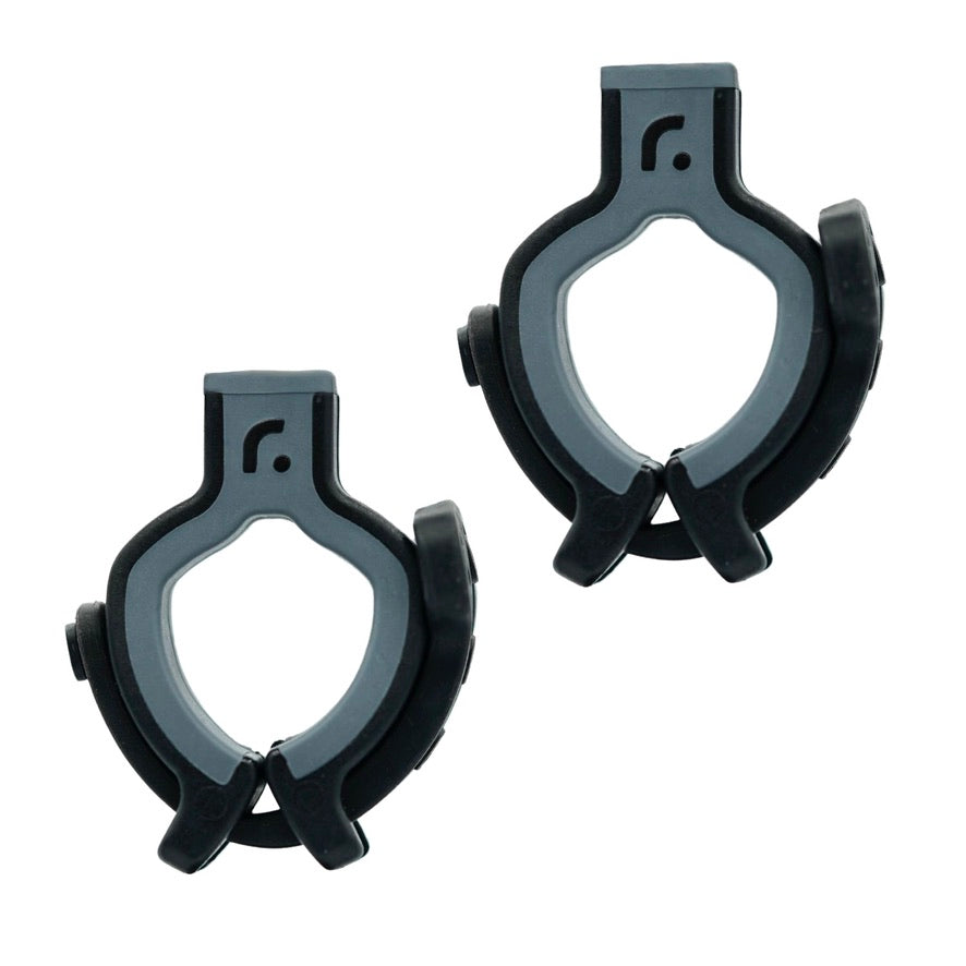 Pair of RAD Universal Mic Clips, Dark Grey Soft Grip (Clips Only - No Hoops)