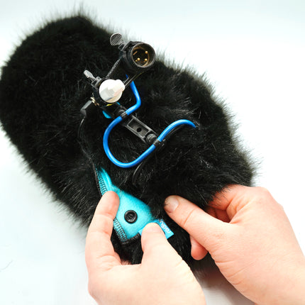 Fur Windcover for Cinela Cosi, Black/Grey