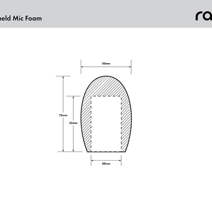 3cm Handheld Mic Foam (55mm Børe)