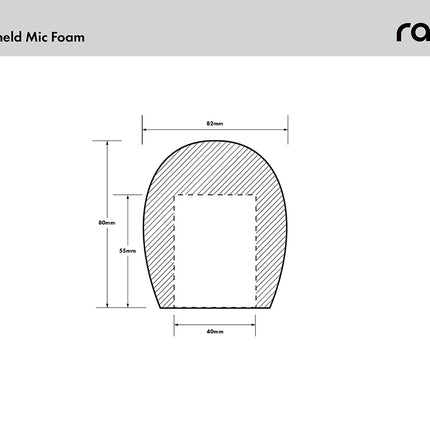 4cm Handheld Mic Foam (55mm Børe)