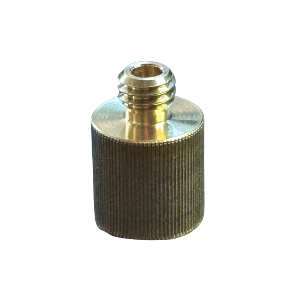 Brass Mic Stand Adaptor, 5/8-F to 3/8-M