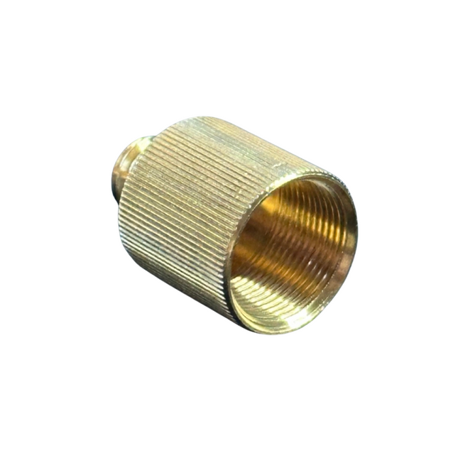 Brass Mic Stand Adaptor, 5/8-F to 3/8-M